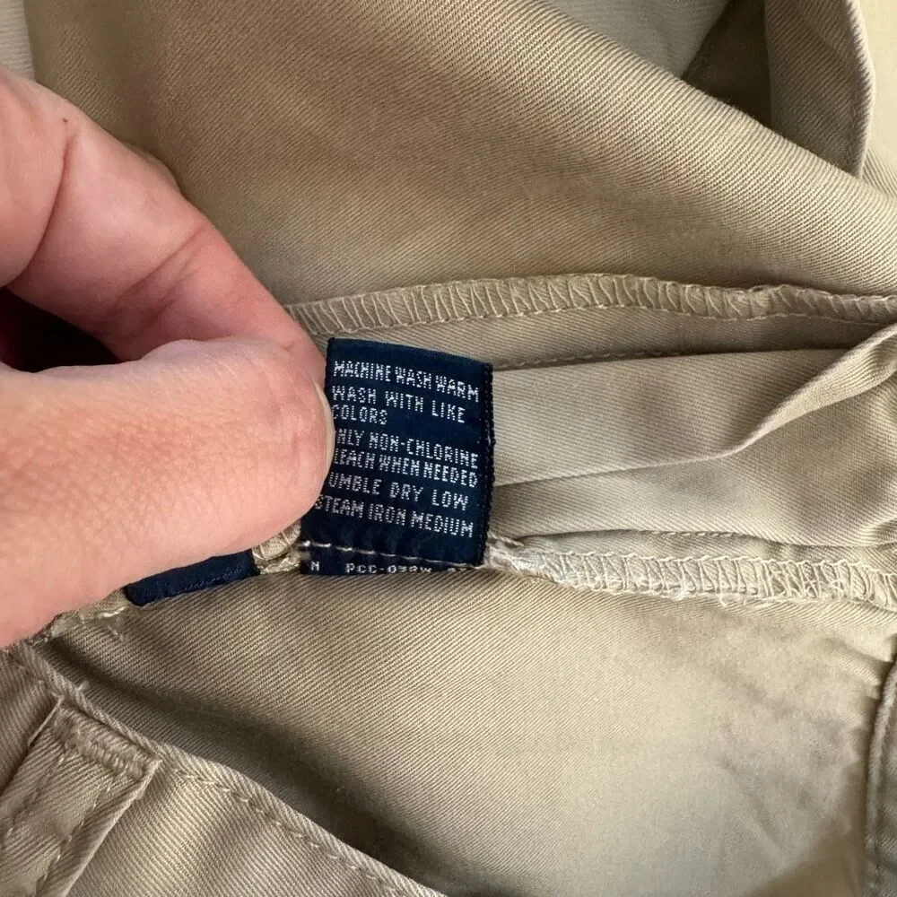 Polo Ralph Lauren Shorts Men's 38 Beige Chino Pleated Outdoors Cotton - Picture 10 of 11
